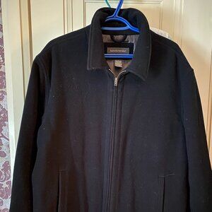 Men's Banana Republic Wool Coat Black Size Large